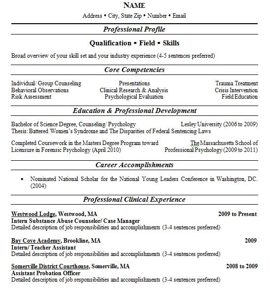 resume sample format for 2 page